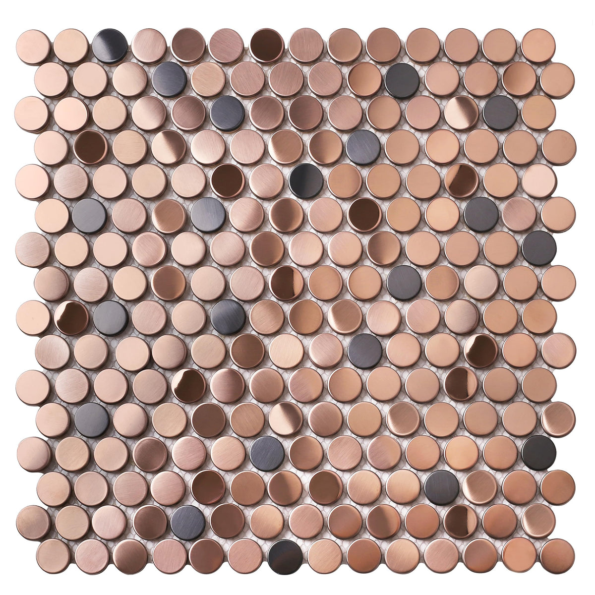 Penny Round Tile Copper Bronze Mosaic Tiles Backsplash Bathroom Wall Floor [5 Sheets]