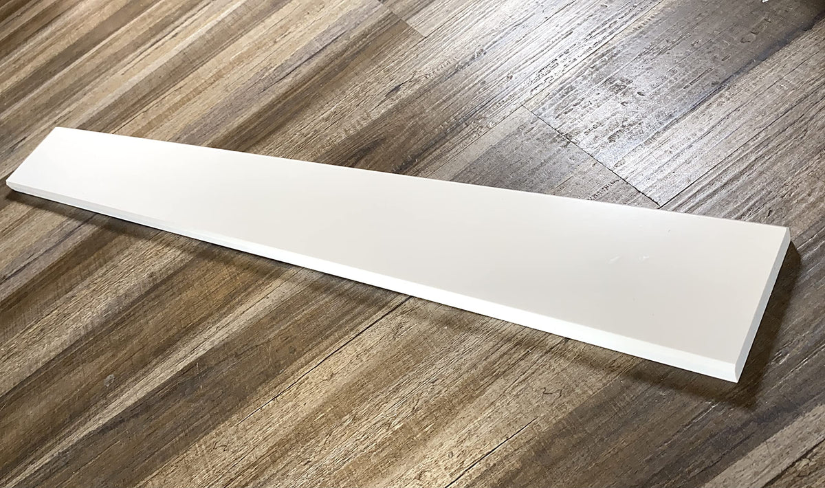 Solid White Engineered Marble Doorway Floor Threshold Saddle Polished, for Shower Curb, Bathroom Vanity Backsplash