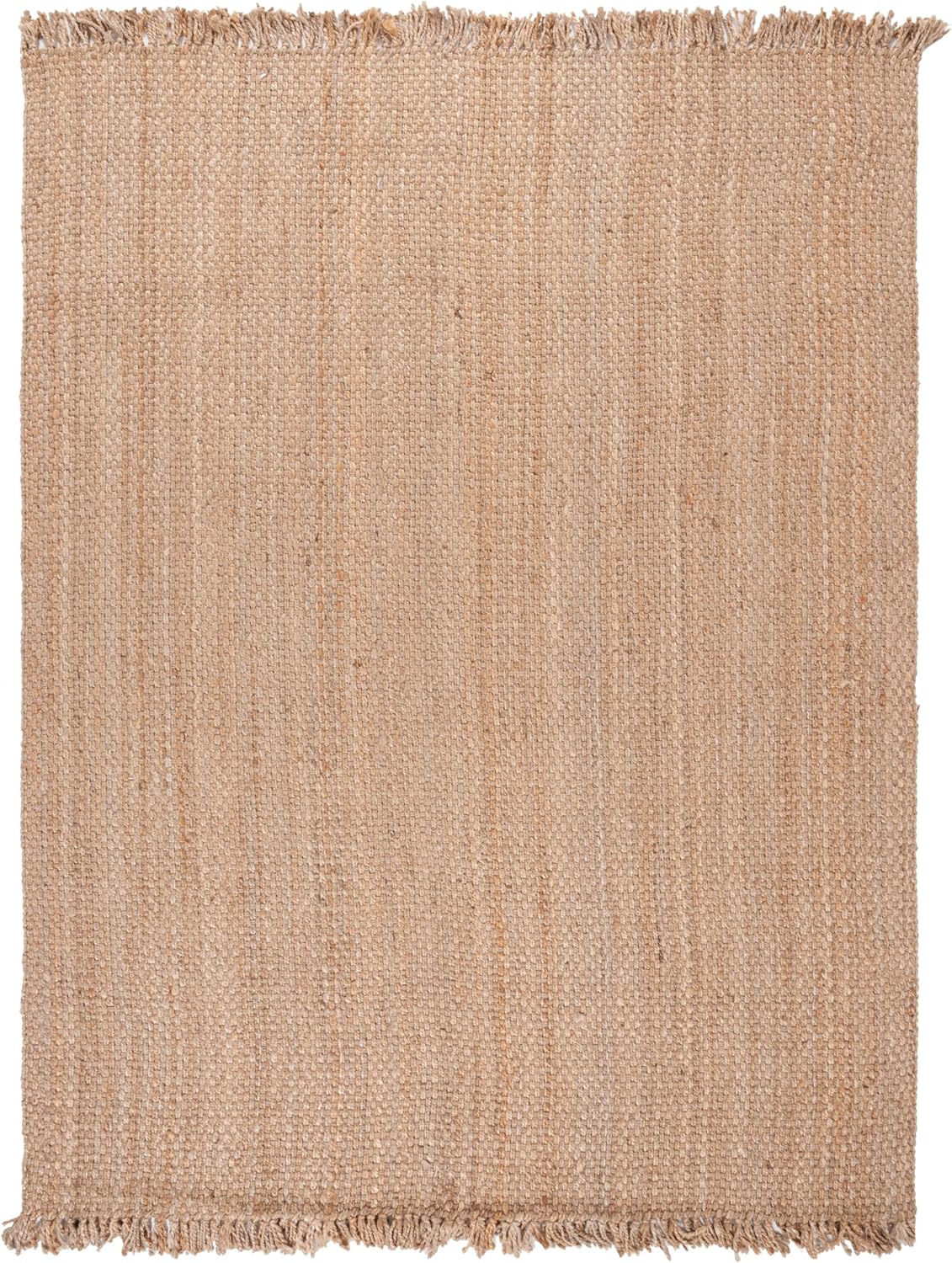 Area Rug - Natural Fiber Collection - Large - Natural, Handmade Jute, Tassel Design, Ideal, Dining Space