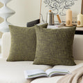 Cotton Linen Soft Decorative Square Throw Pillow Covers Cushion Case for Sofa Bedroom, 2 Pc, 22 x 22 Inch 55 x 55 cm
