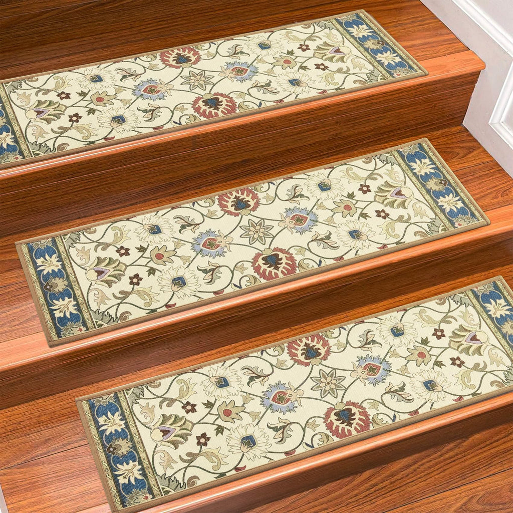 Non Slip for Wooden Steps, 30in x 8in Indoor Staircase Step Treads for Dogs, Reusable Stair Carpet Runner with TPR