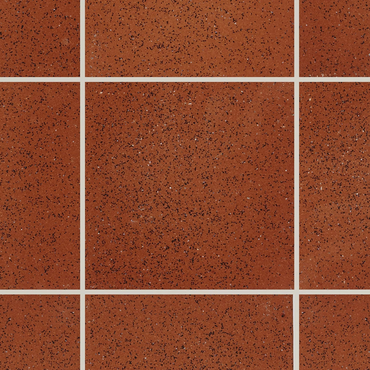 Terra Grip 6x6 Textured Red Quarry Tile - Non-Slip Heavy-Duty Ceramic Floor Tile, 30 Tiles (7.5 Sq Ft)