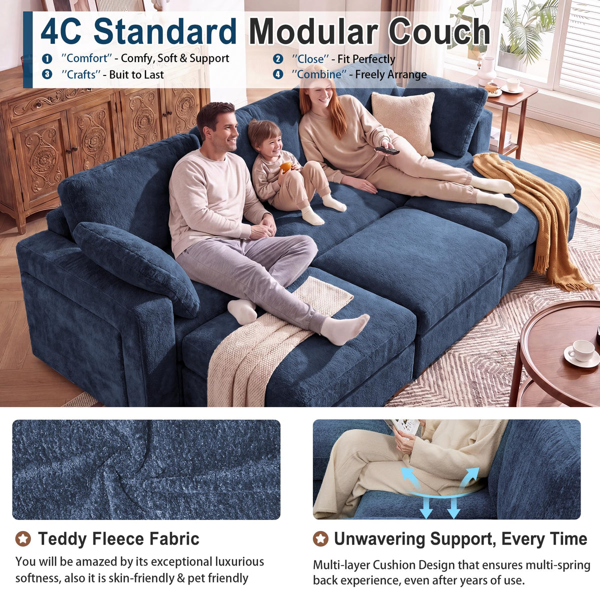 Oversized Modular Sectional Sofa Couch