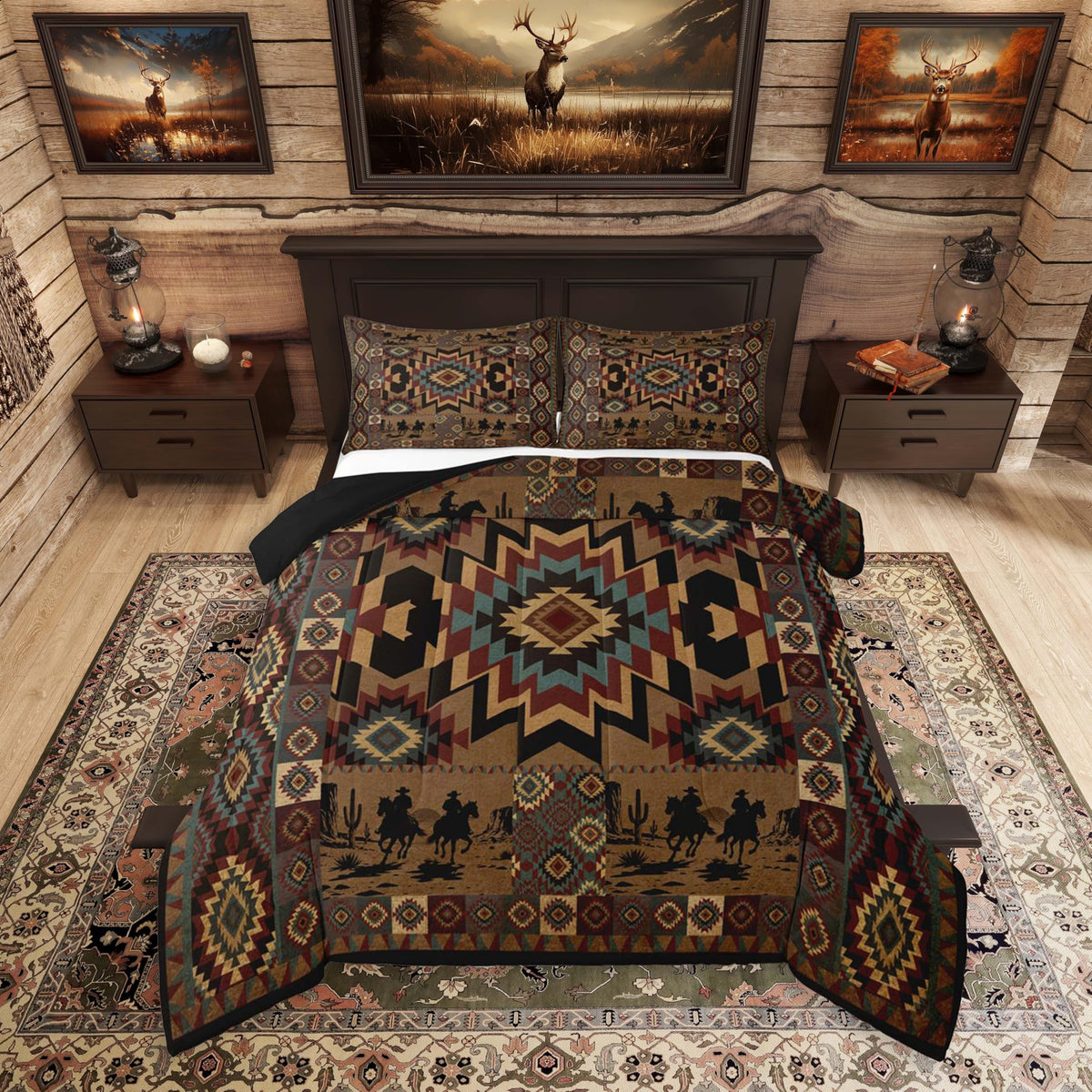 Western Aztec Comforter Set King Size Bedding Set