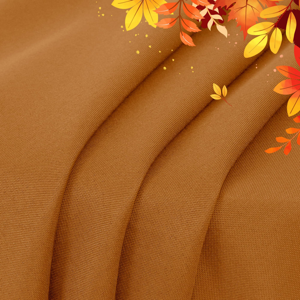 Round Tablecloth 90 Inch Light Brown Fall Table Cloth