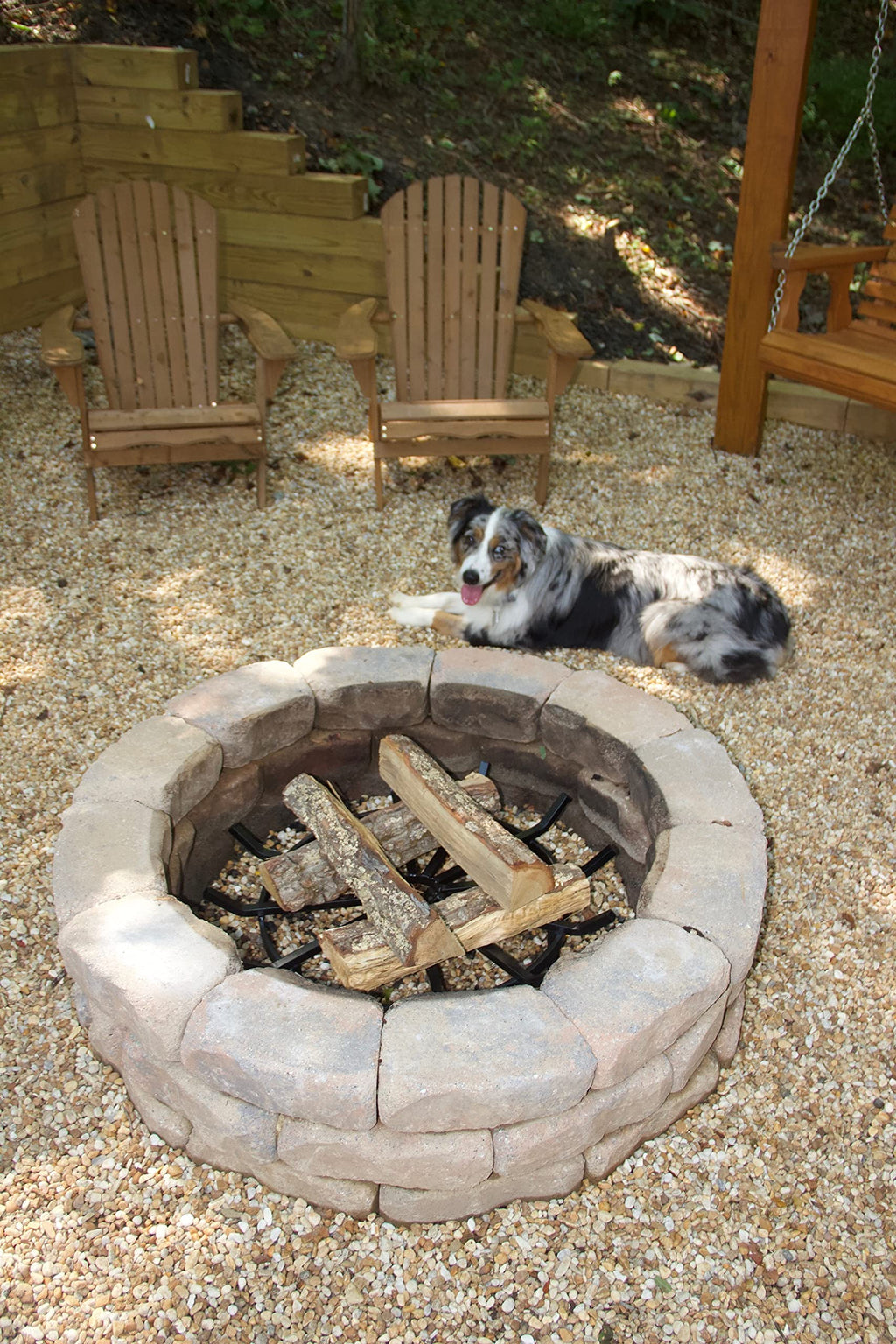 Wagon Wheel Firewood Grate for Fire Pit - Made in the USA (36 Inch)
