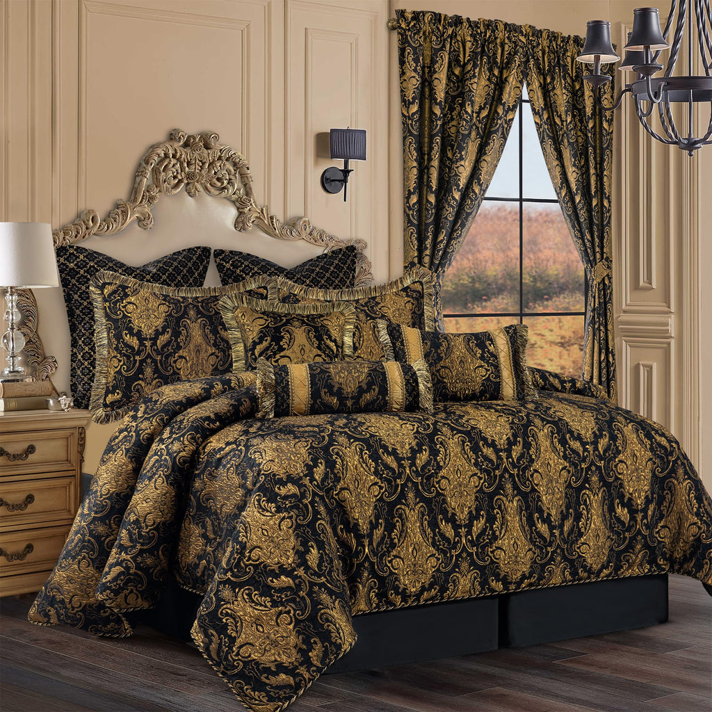 9-Piece King Size Comforter Set, Classic Damask Bedding Set