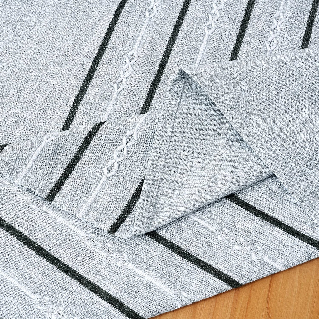 54 x 72 inches Farmhouse Style Linen tablecloths, Boho Wrinkle Resistant Washable Small Rectangle Table Cloth