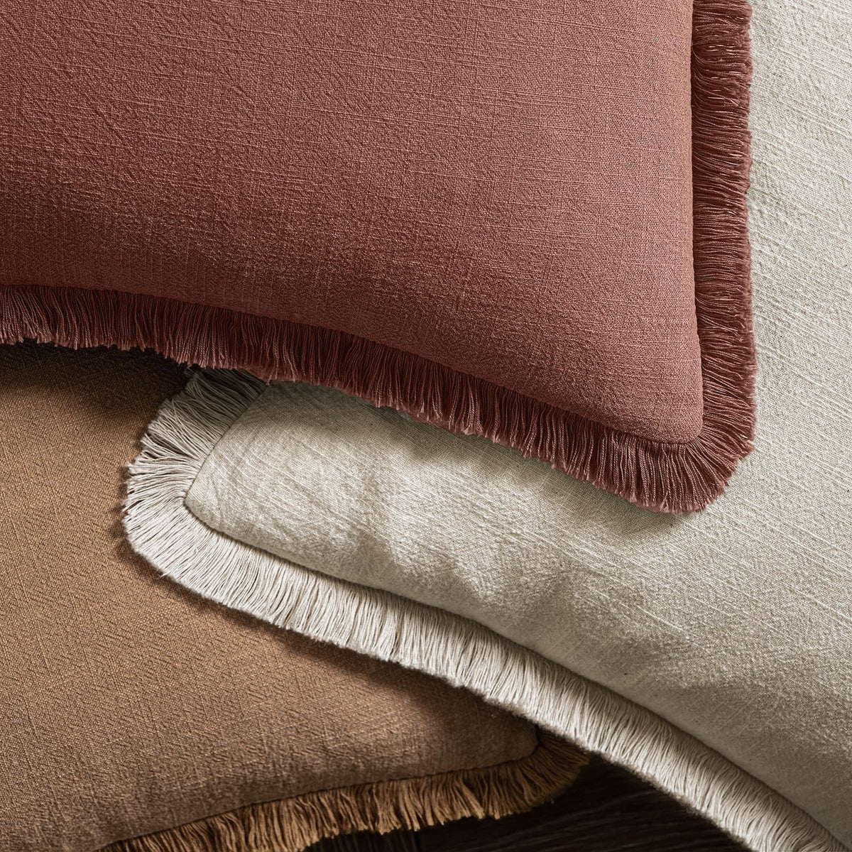 Linen Decorative Fall Lumbar Throw Pillow Covers Autumn Glaze 12x20
