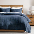 Cloud Soft Quilt Set, Navy Blue, 3 Pieces 90x90 inches