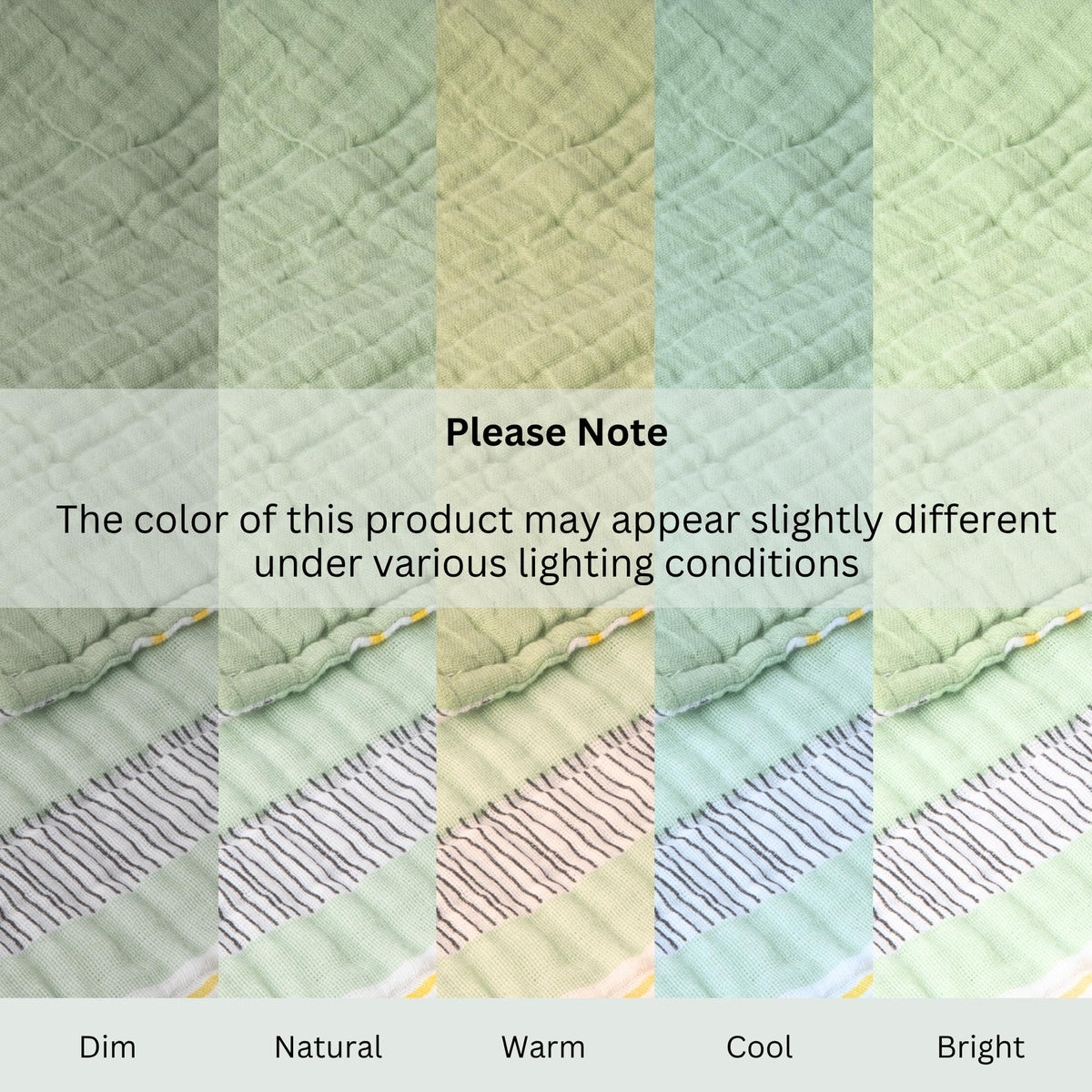 100% Cotton Gauze 50"X60" Throw 6 Layered Blanket- Jadeite/Print