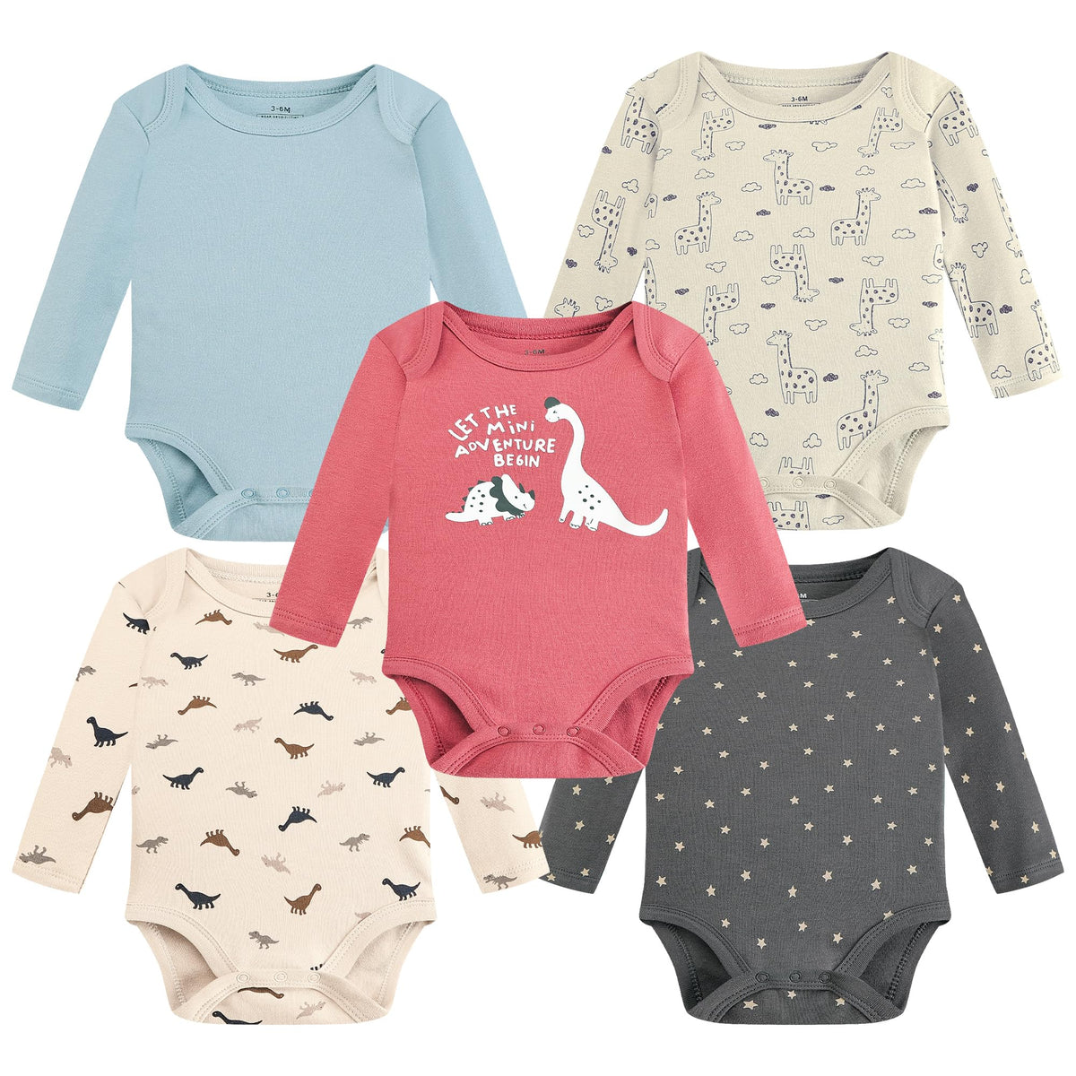 Baby Newborn Layette Piece Set Cotton Bodysuits Long Sleeve Pants Sets Baby Boys Girls Toddler Unisex Baby Gift