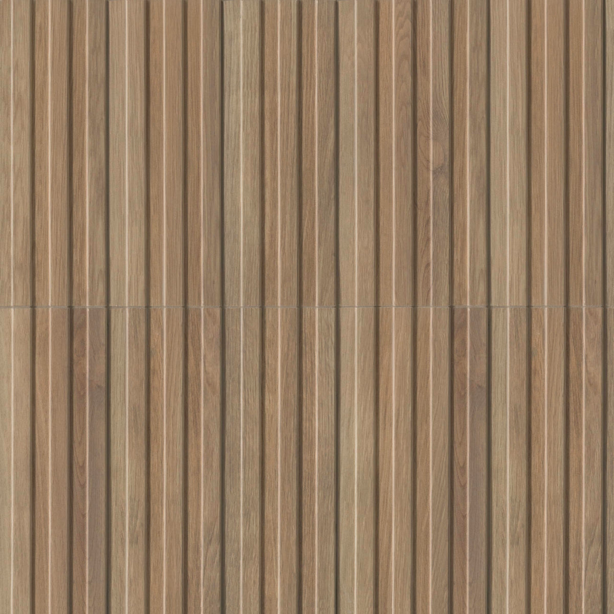 Porcelain Slat Fluted Wood Wall Tile | Serata Vibra Savanna | 6" x 16"