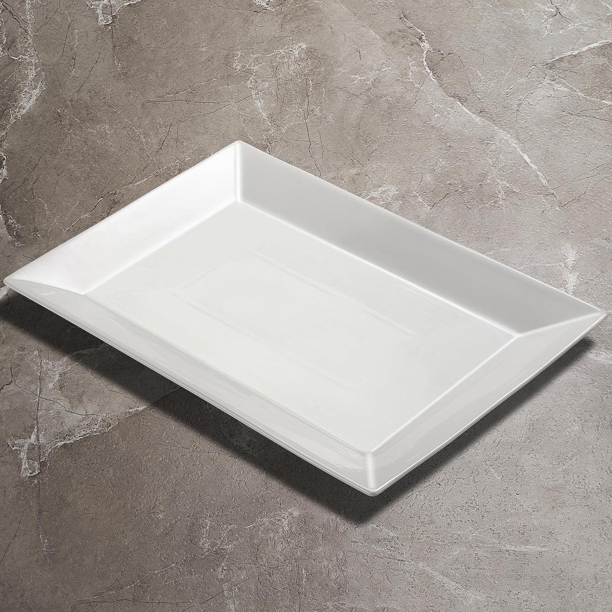 18" x 12" Large Serving Platters Set of 2, Porcelain Serving Trays