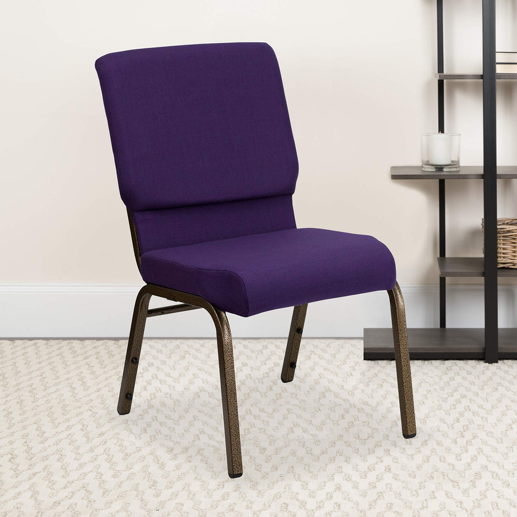 Purple Stacking Auditorium Chair with 19" Seat