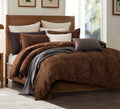 Classical Paisley Duvet Cover 3pc Set Bohemian Bedding Boteh Damask Medallion Egyptian Cotton Sateen Luxury