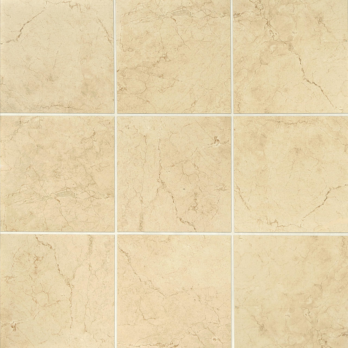 Florentine 12" X 12" Glazed Porcelain Floor Tile in Marfil (13 PC Per Carton) (12.22 SQFT Per Carton)