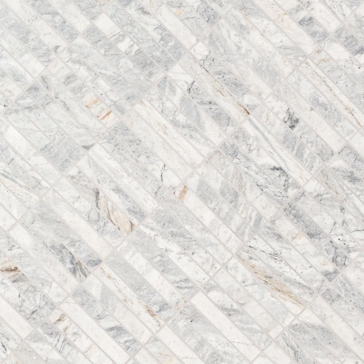 Marble Wall Stacked Pattern Honed Floor Wall Tile| Capri Blue | 1" x 6"