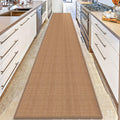 15ft Natural Jute Hallway Runner Rug Non Slip Washable, Rubber Backed Long Indoor Entryway Runner, Absorbent Kitchen