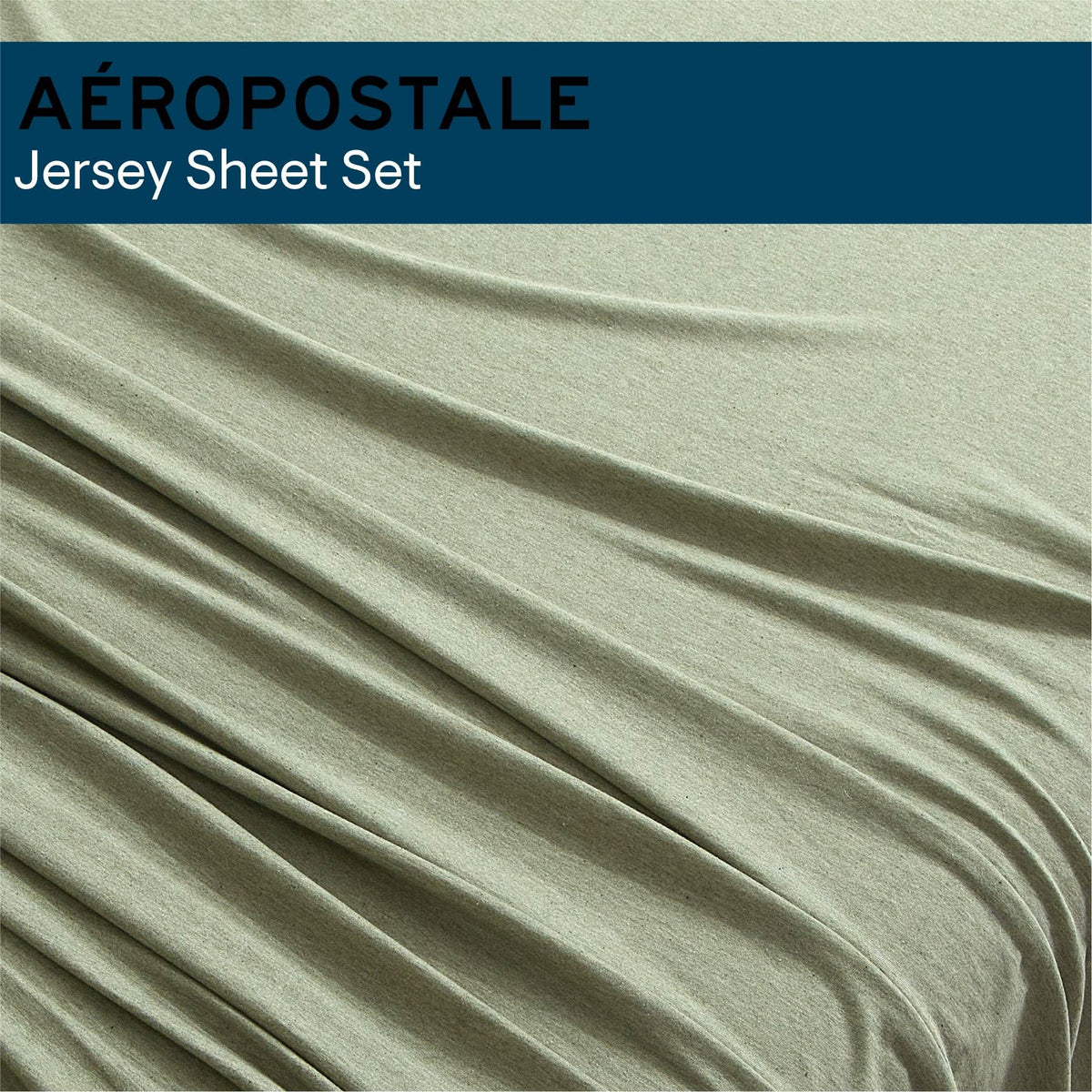 Super Soft Jersey Knit Sheet Set, 4 Piece Bed Sheets, Cotton Rich Jersey Sheets, Fits Mattresses up to 18" Deep