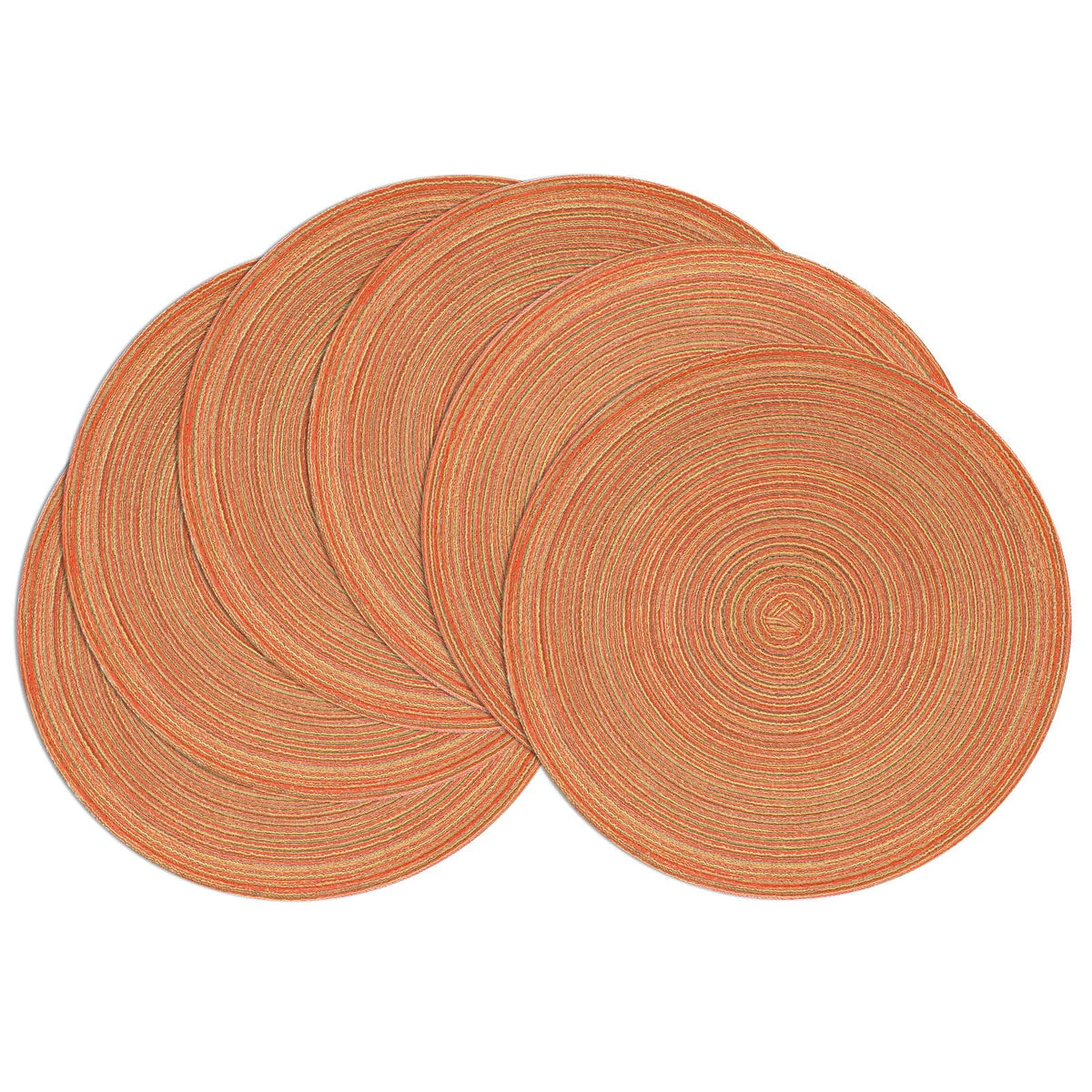 Round Braided Fall Placemats Set of 6 Thanksgiving Place Mats