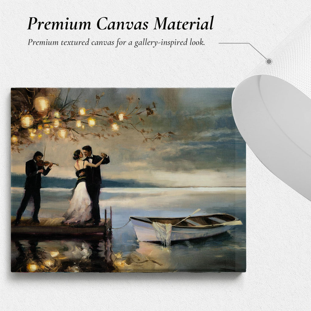 Gothic Romance Canvas Wall Art, Dark Fantasy Couple Wall Decor, Moonlit Lovers Artwork, Moody Romantic Decor, Guest