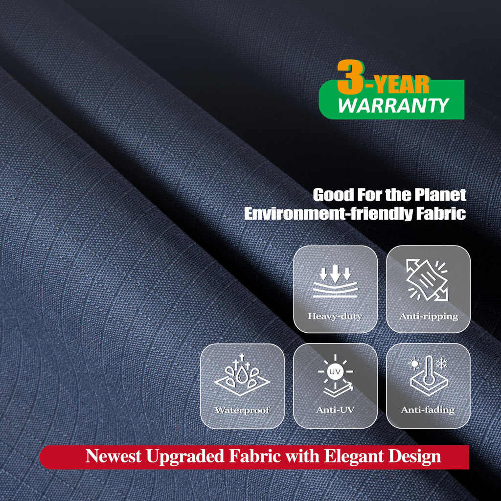 Round Patio Furniture Cover, Grey, 72" Dia x 27.5" H