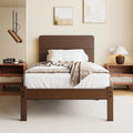 14" Solid Bamboo Wood Twin XL Platform Bed Frame with Headboard