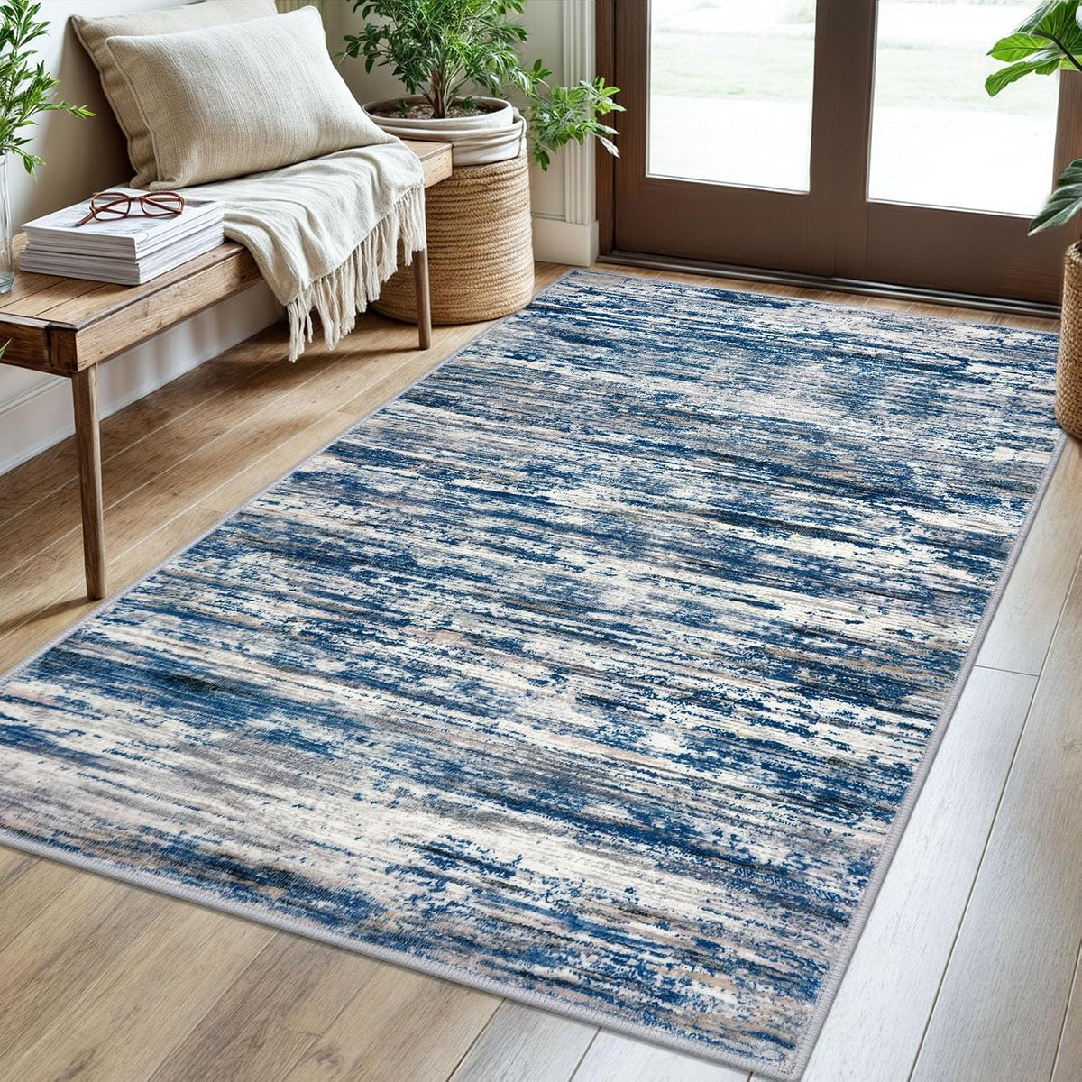 Washable Area Rug Non Slip Door Mat Indoor Bedside