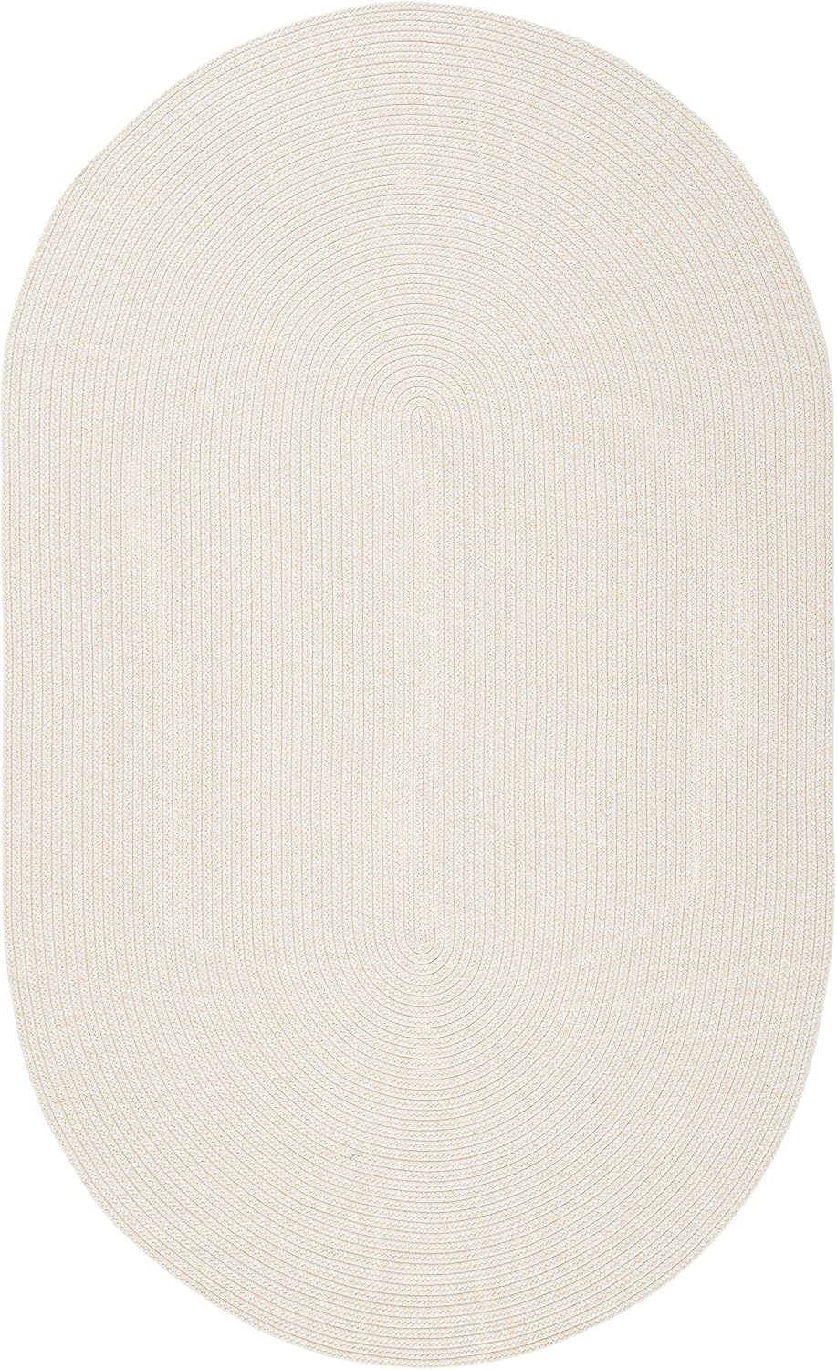Braided Indoor/Outdoor Washable Oval Rug, Ivory BRD315B