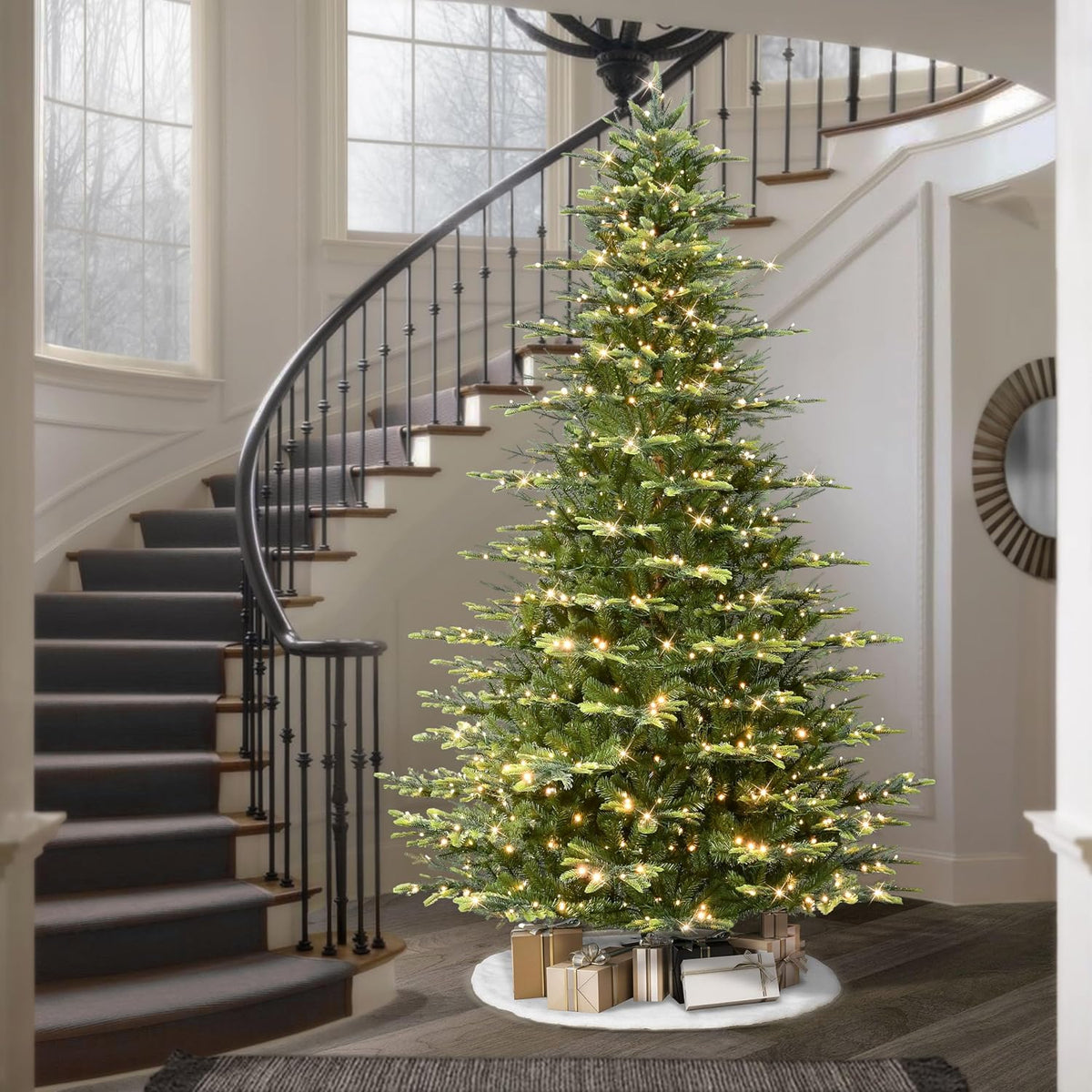 International 9 ft. Pre-Lit Aspen Fir Artificial Christmas Tree