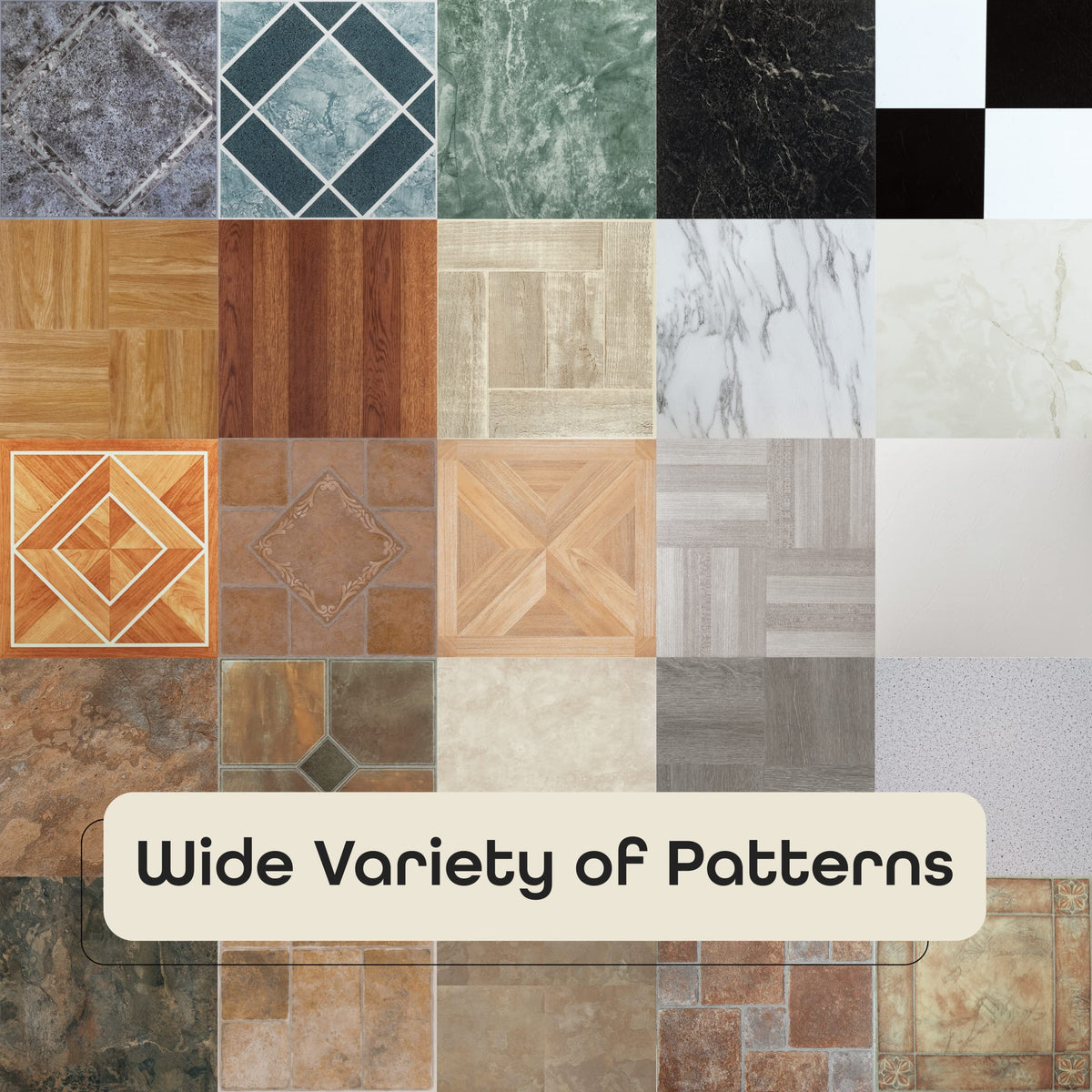 Nexus Peel & Stick Vinyl Floor Tiles, 20-Pack, 12 x 12 in, Grey