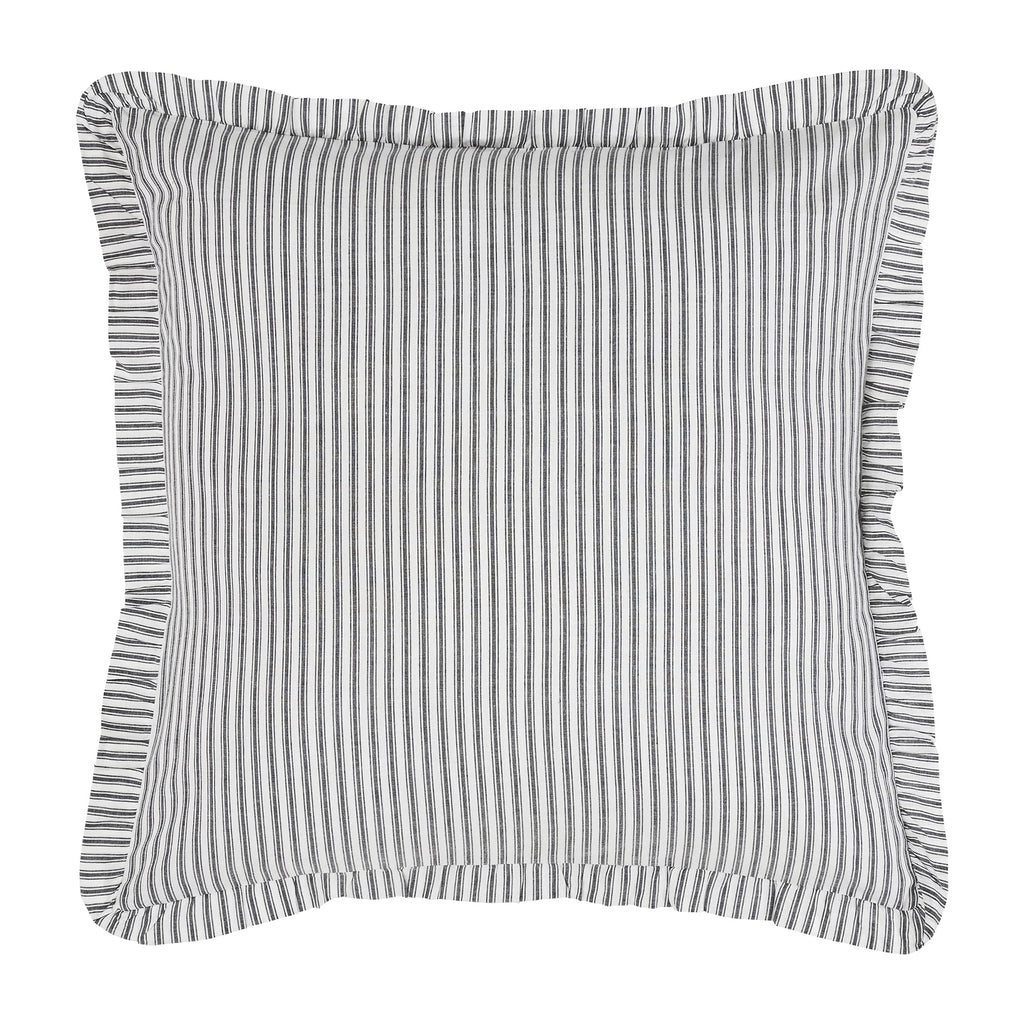 Sawyer Mill Ticking Stripe Euro Sham, Black, 26x26