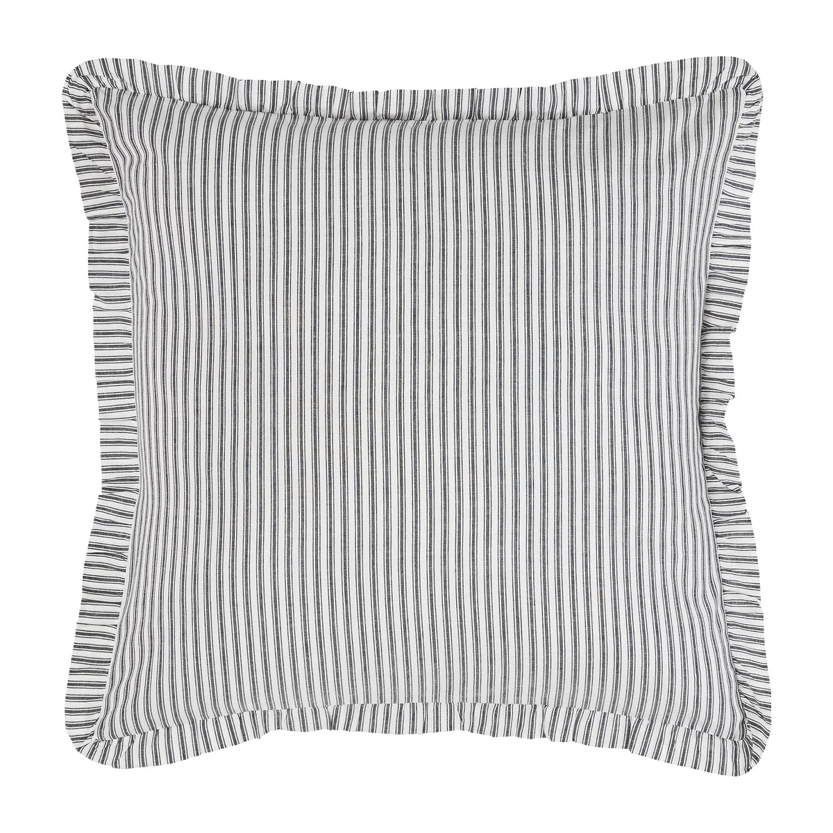 Sawyer Mill Ticking Stripe Euro Sham, Black, 26x26