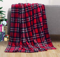 Velvet Touch Ultra Plush Christmas Holiday Printed Fleece Throw/Blanket-50 x 60inch, (Plaid)
