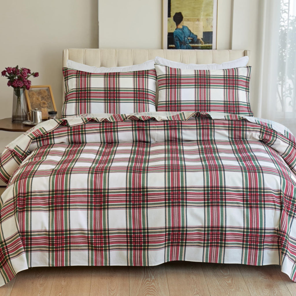 Soft 4-Piece 100% Turkish Cotton Flannel Sheet Set - Premium Quality, Deep Pocket Fitted Sheet, Ultra Soft, Cozy Warm