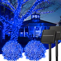 Solar String Lights Outdoor, 2 Pack Total 80FT 200 LED String Light