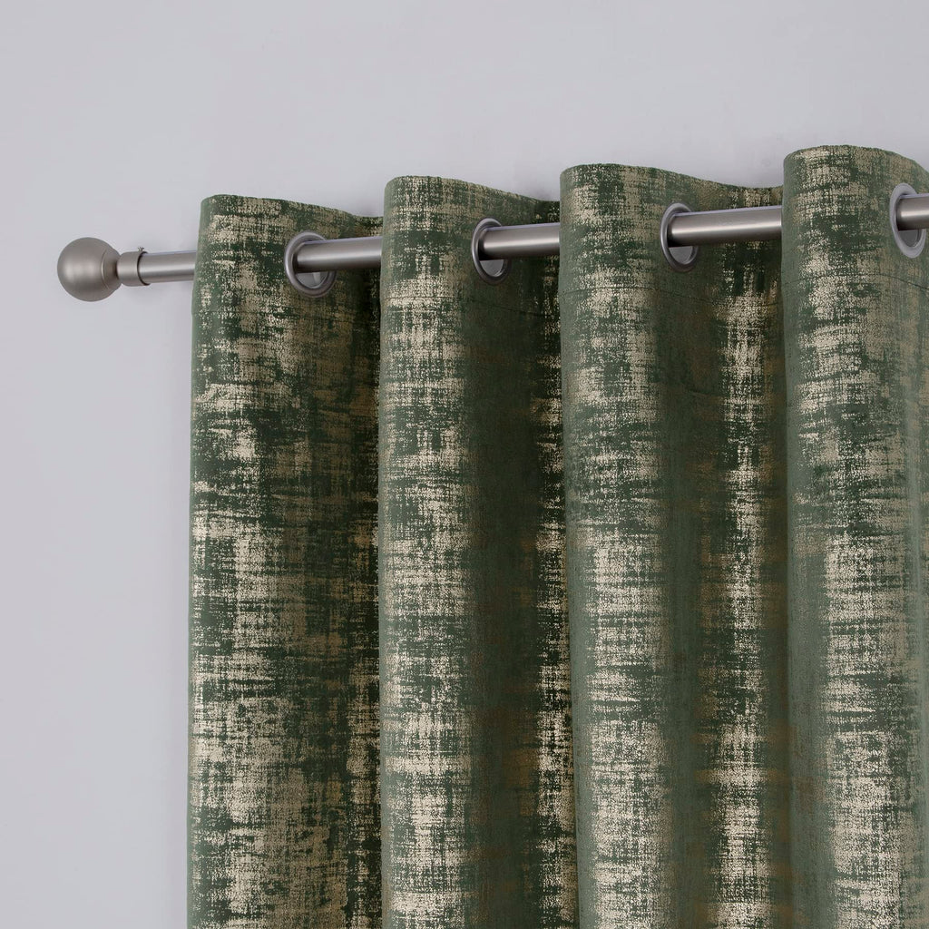 Sage Green Soft Velvet Curtains 95 Inch Length Luxury Bedroom Curtains Gold Foil Print Window Treatments Bedroom Set