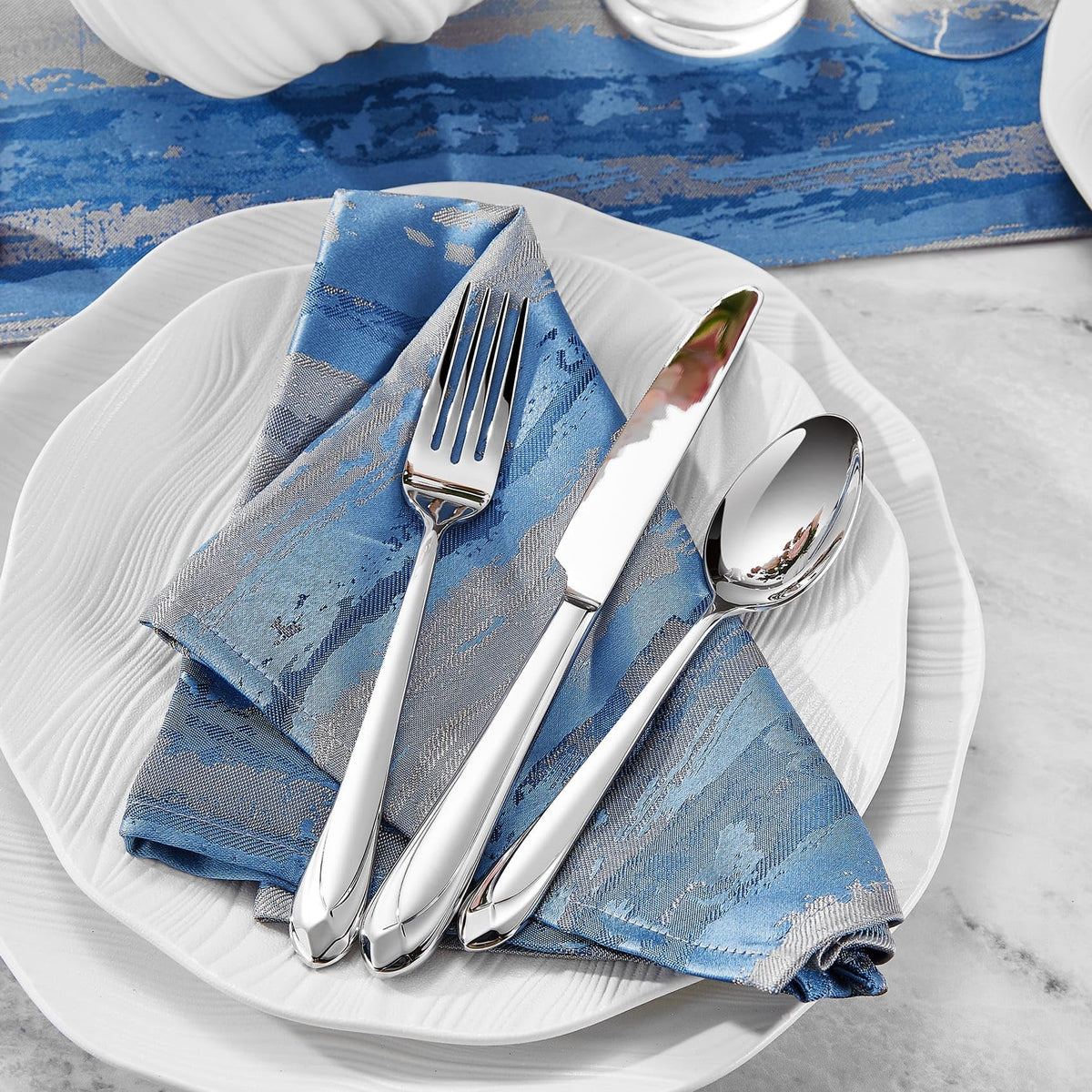 Premium Astra 20/45/65-Piece Silverware Set (20, Silver)