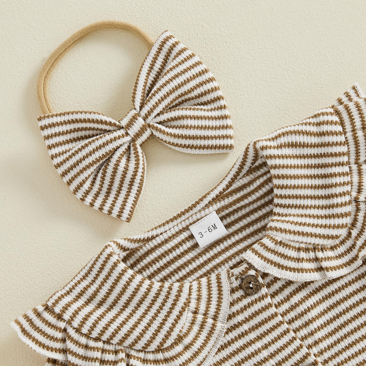 Baby Girl Bubble Romper Ruffle Peter Pan Collar Bodysuit Fall Newborn Outfit