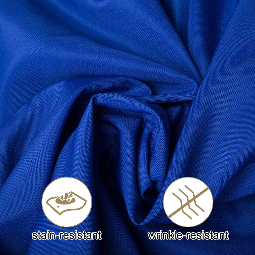 2pack 90 Inch Royal Blue Round Tablecloth in Washable Polyester Fabric for Wedding/Banquet/Restaurant/Parties