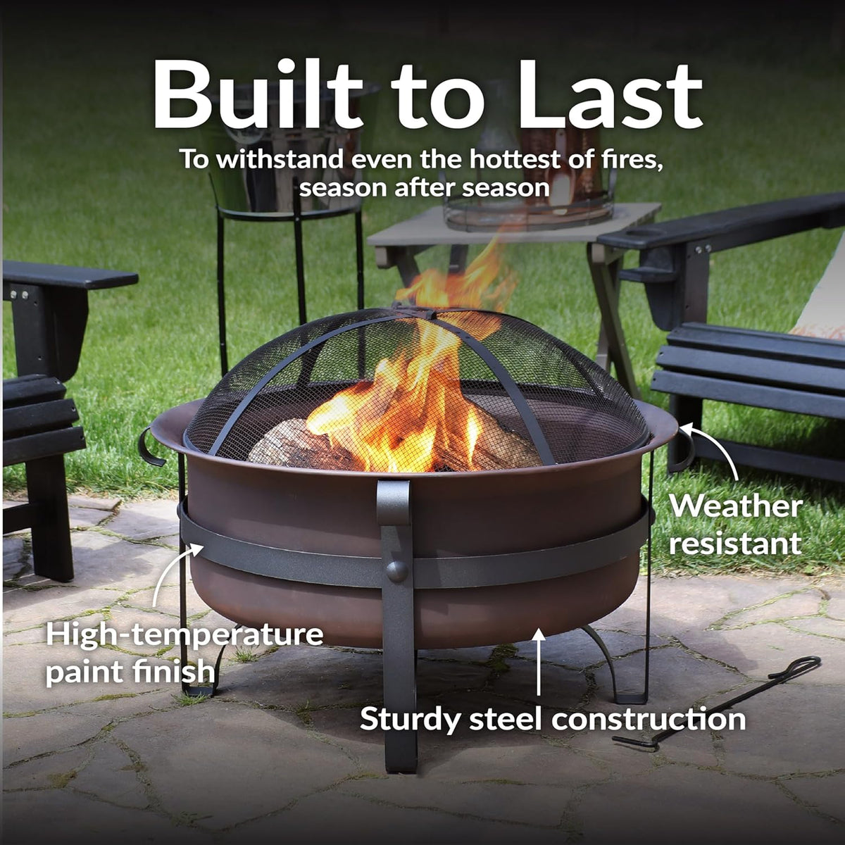 29 Inch Fire Pit - Wood Burning