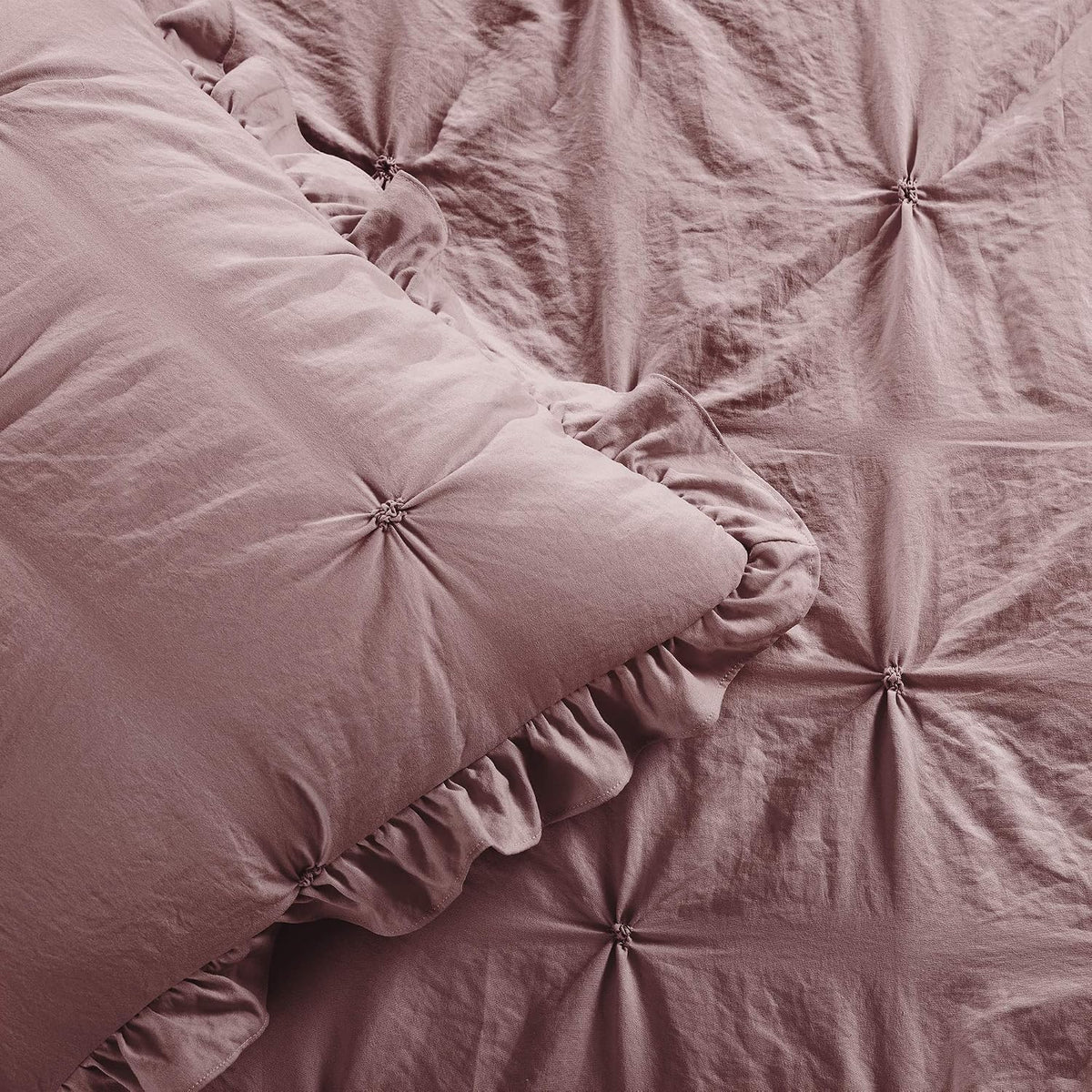 Ruffle Skirt Bedspread Set - Luxe 3 Piece Ruffled Bedding Set - Traditional Glam & Farmhouse Inspired