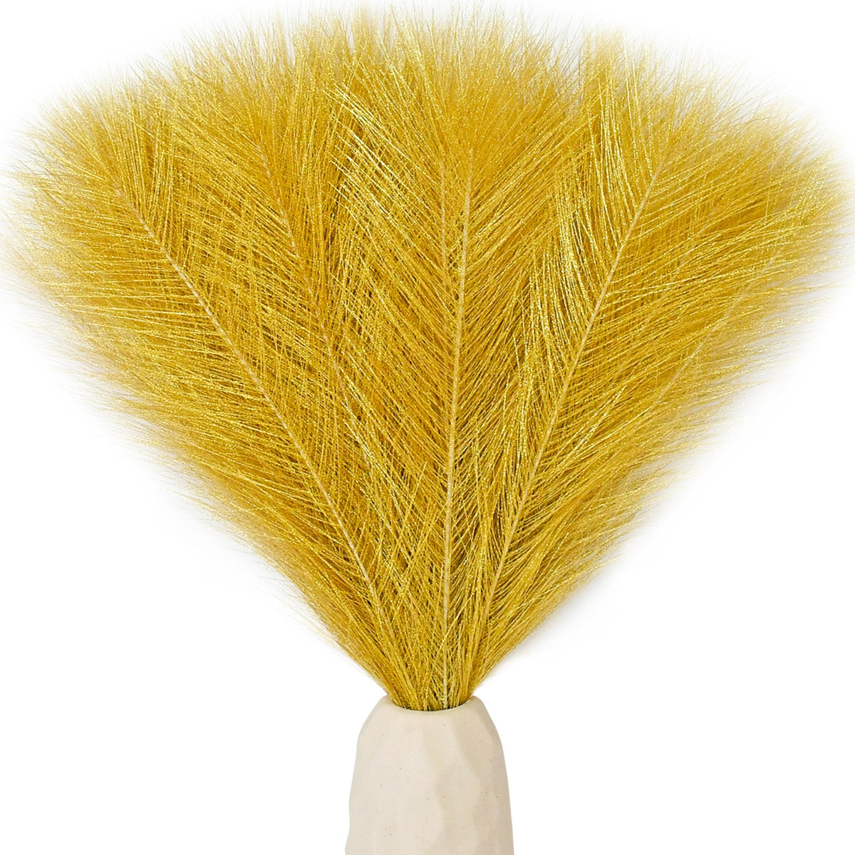 20 Stems Gold Faux Pampas Grass Centerpieces