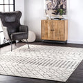 Zola Grey Trellis Power Loomed Area Rug, 5' x 8'
