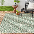 Patio Country Danica Transitional Geometric Indoor/Outdoor Area Rug, Green/Beige, 5'2"x7'2"