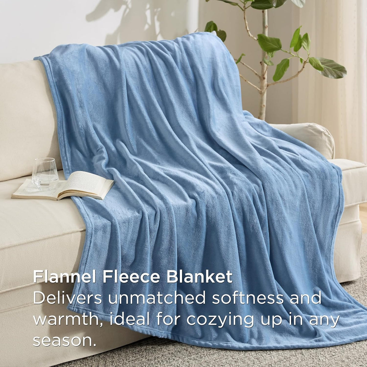 Full Comforter Set Navy Blue, 8 Pieces Prewashed Full Bed in a Bag with Soft Fleece Bed Blanket