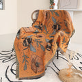 Boho Throw Blanket Reversible Cotton Bohemian Tapestry Hippie Room Decor Double Sided (Boho Bee Yelow 50"x60")