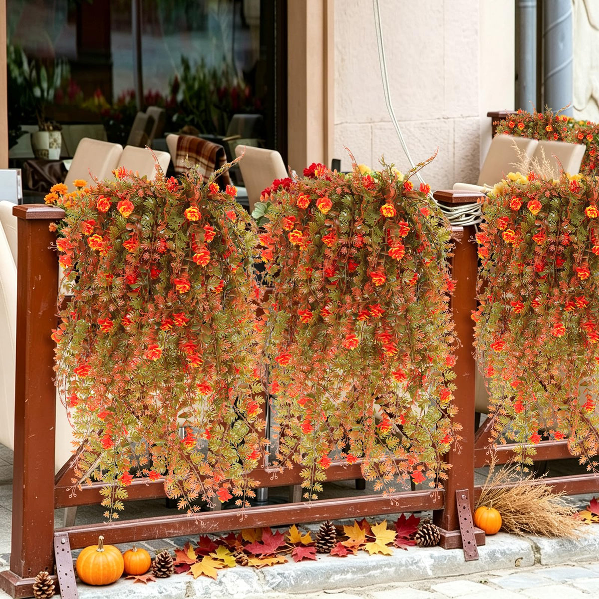 Artificial Hanging Fall Plants 3P 31In UV Resistant Eucalyptus Swag