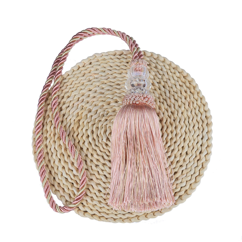 Curtain Tiebacks with Tassel, Mix Pink - 4 Pack